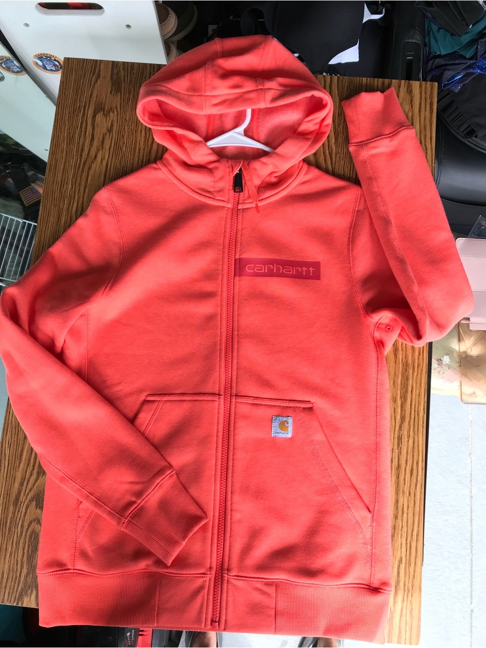 Carhartt Coral Pink Zip Hoodie
